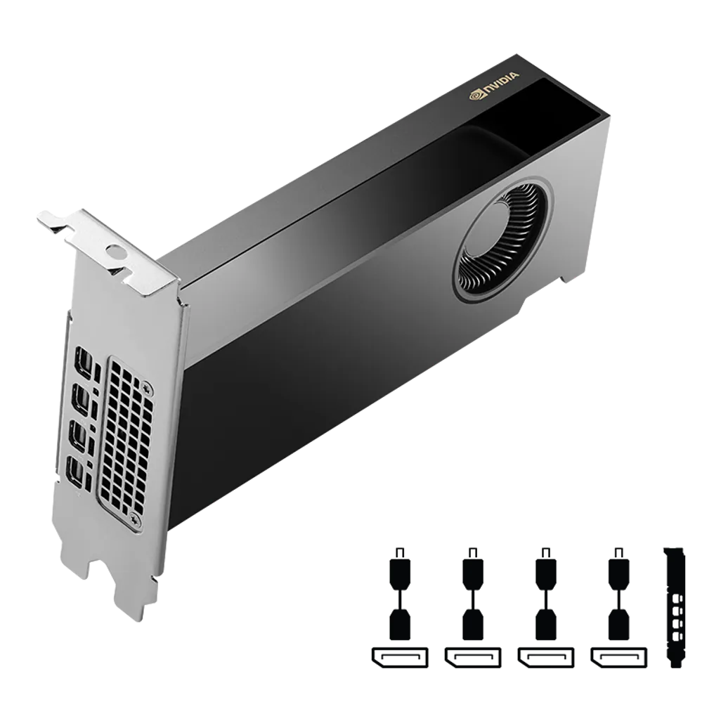 PNY NVIDIA 2000 ADA PCI-Express 4.0 x16; 16 GB GDDR6 128-bit; 4x Mini DP 1.4a : LOW PROFILE; 70W