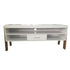 Athena Tv Stand  Two-Tone White & Flaked Oak