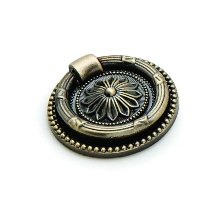 Ring Pull Handle, Antique Brass, 47mm