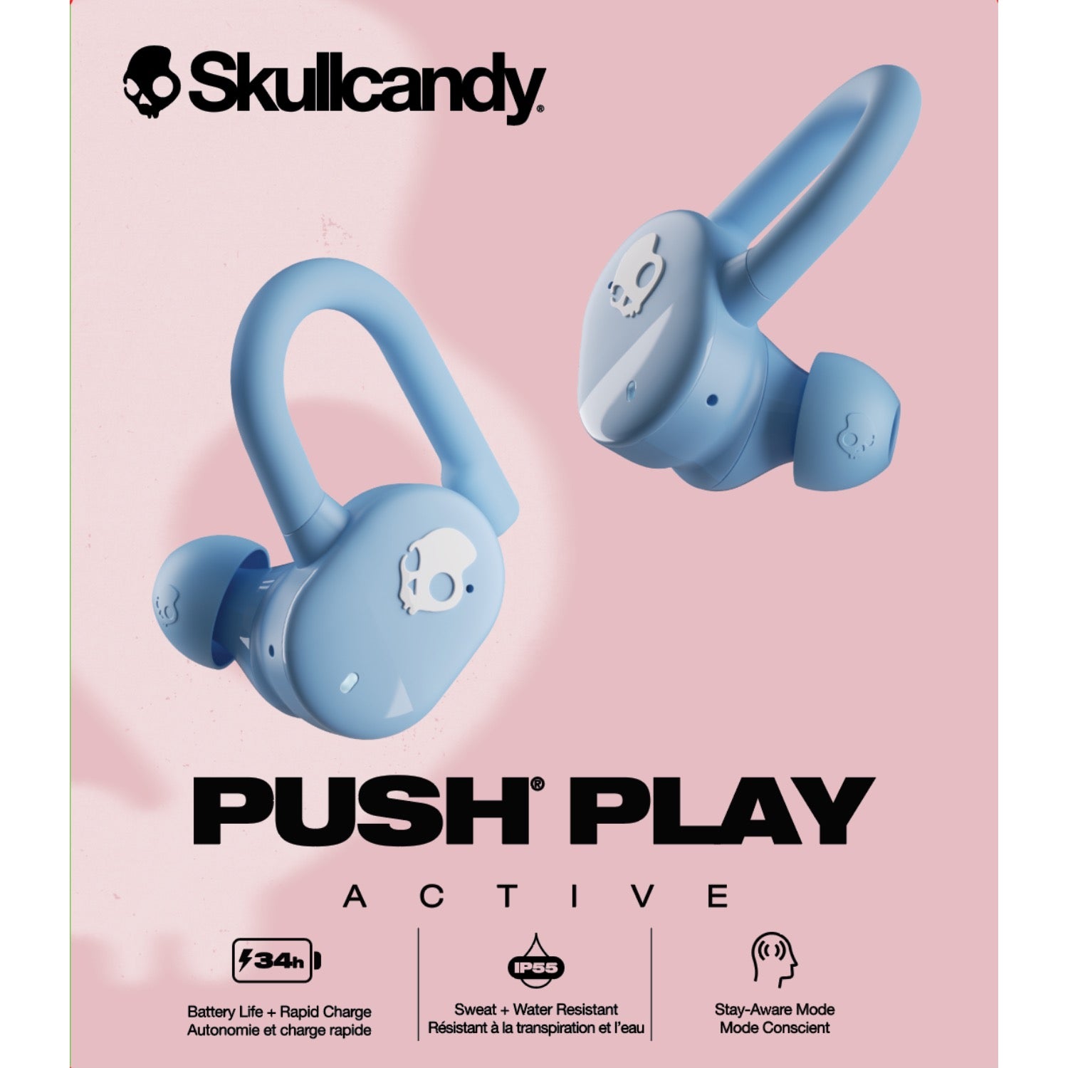 Push® Play Active True Wireless Earbuds - Preppy Blue