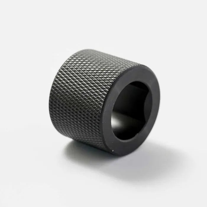Knob, Knurled, Aluminium, Black, 35mm
