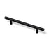 Steel Barrel Handle, Knurled, Black, 128mm