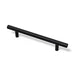 Steel Barrel Handle, Knurled, Black, 128mm