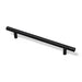 Steel Barrel Handle, Knurled, Black, 160mm