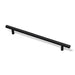 Steel Barrel Handle, Knurled, Black, 192mm