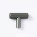 Steel Barrel Knob, Knurled, Pearl Grey, 38mm