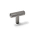 Steel Barrel Knob, Knurled, Brushed Satin Nickel, 38mm