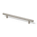 Steel Barrel Handle, Knurled, Brushed Satin Nickel, 160mm