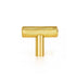 Steel Barrel Knob, Knurled, Gold, 38mm