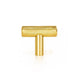 Steel Barrel Knob, Knurled, Gold, 38mm