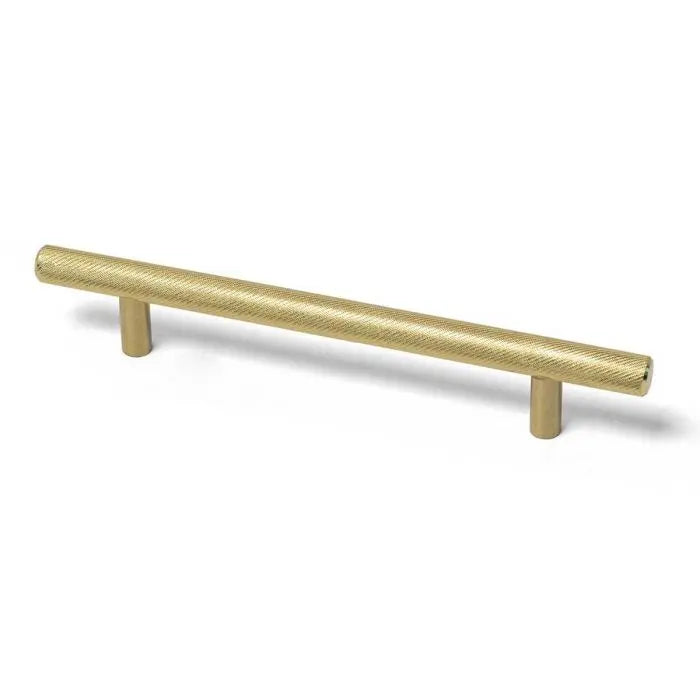 Steel Barrel Handle, Knurled, Gold, 160mm