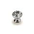 Cone Knob, Crystal, Chrome Plated Base, 30mm