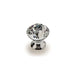 Cone Knob, Crystal, Chrome Plated Base, 30mm
