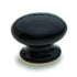 Porcelain Knob, Black, 45mm