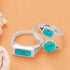 Inlay Turquoise Bar Ring