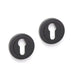 Round Escutcheon, Black, 2 Pieces