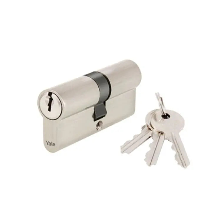 Yale Euro Cylinder Lock, 60mm, Satin Nickel