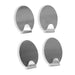 Oval Hooks, Stainless Steel, 4 Pieces