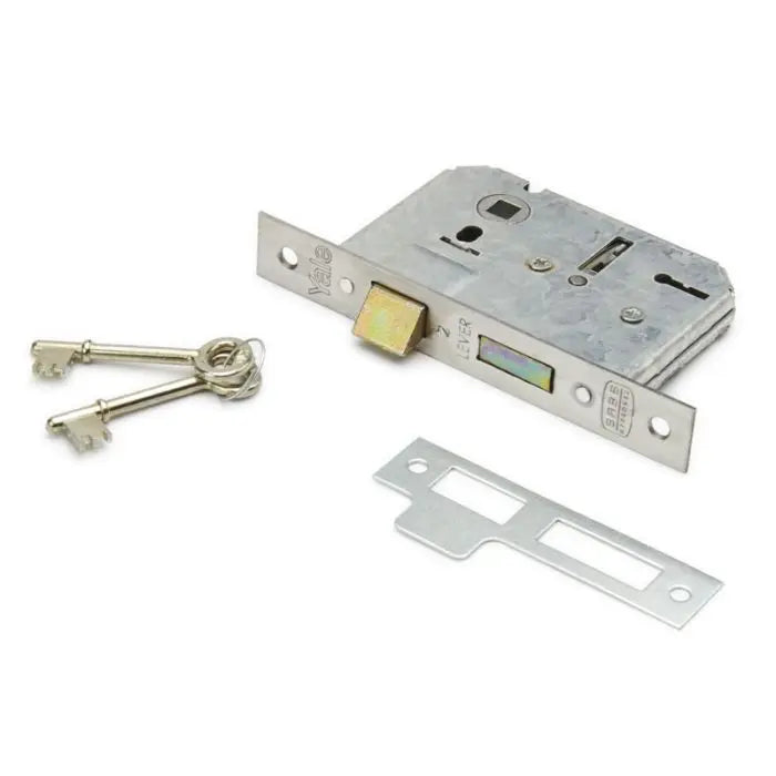 Yale 2 Lever Lock Body, Chrome Plated