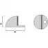 Door Stop, Half Moon, Brushed Satin Nickel