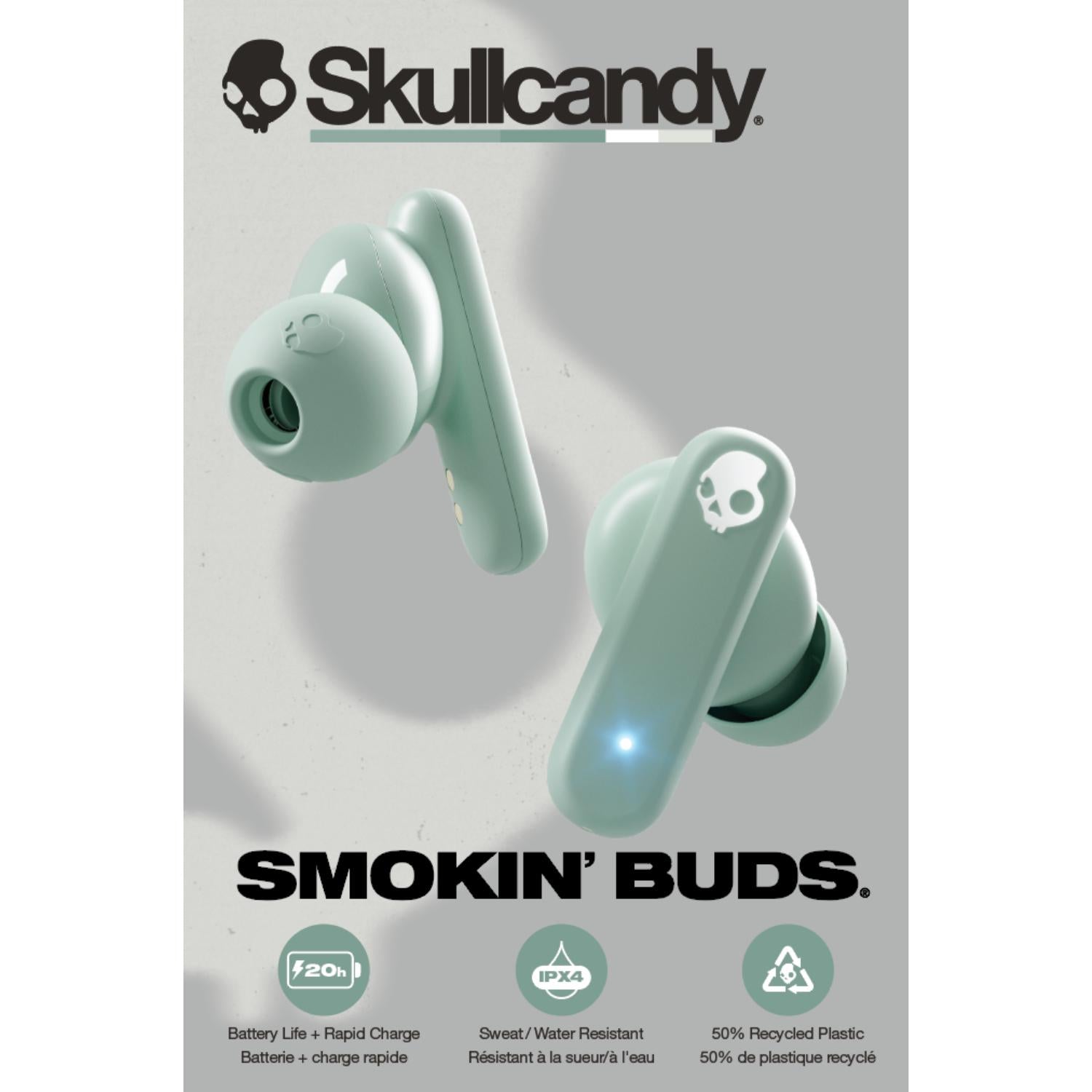 Skullcandy Smokin Buds® True Wireless Earbuds - Preppy Sage