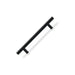 Hollow Stainless Steel Barrel Handle, Matt Black, 128mm