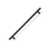 Hollow Stainless Steel Barrel Handle, Matt Black, 192mm