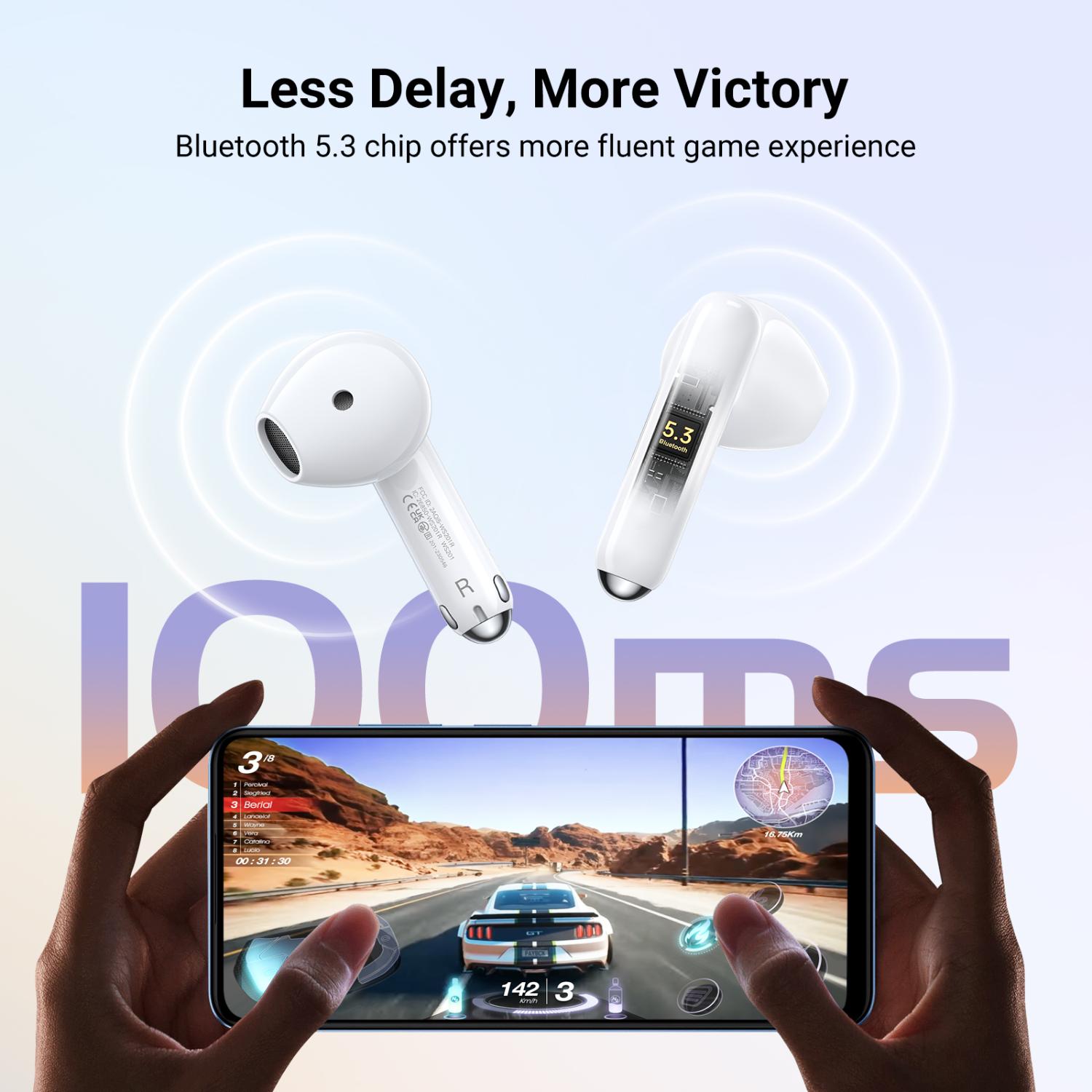 UGREEN HiTune H5 True Wireless Earbuds - White