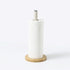 Paper Towel Holder, Ivory, Bamboo Base