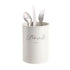 Utensil Holder, Metal, Ivory, 120mm x 170mm
