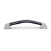 Leather Handle, Black/Satin Nickel, 128mm