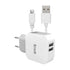 Snug 2 Port USB Home Charger With Micro USB Cable 3.4AMP