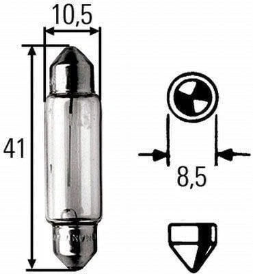 Hella Number Plate/ Interior Light (Festoon Lamp) 12V/10W