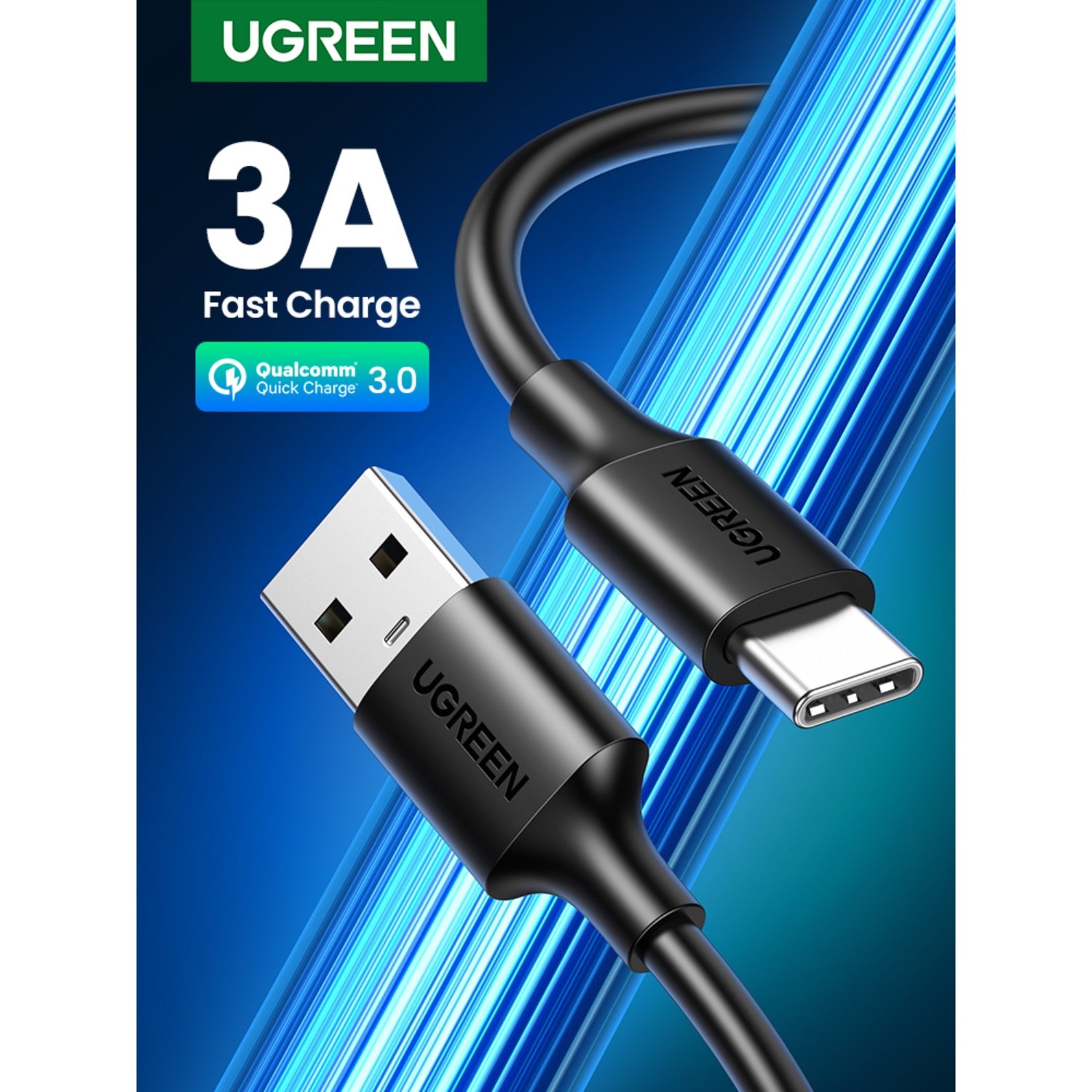 UGREEN USB To Type-C Cable 2 Metre - Black