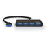 Port USB3.0 to 4 x USB3.0 5Gbps 4 Port Hub - Black