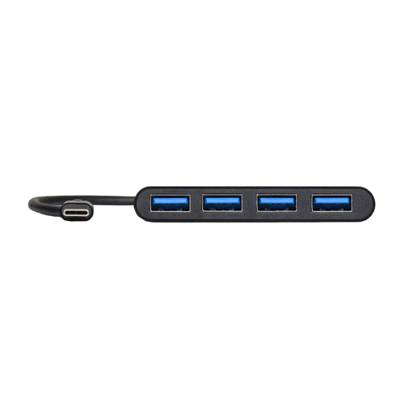 Port USB Type-C to 4 x USB3.0 5Gbps 30cm 4 Port Hub - Black