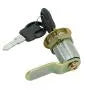 Cam Lock, Offset, 30mm, Key Different, Brass Plated