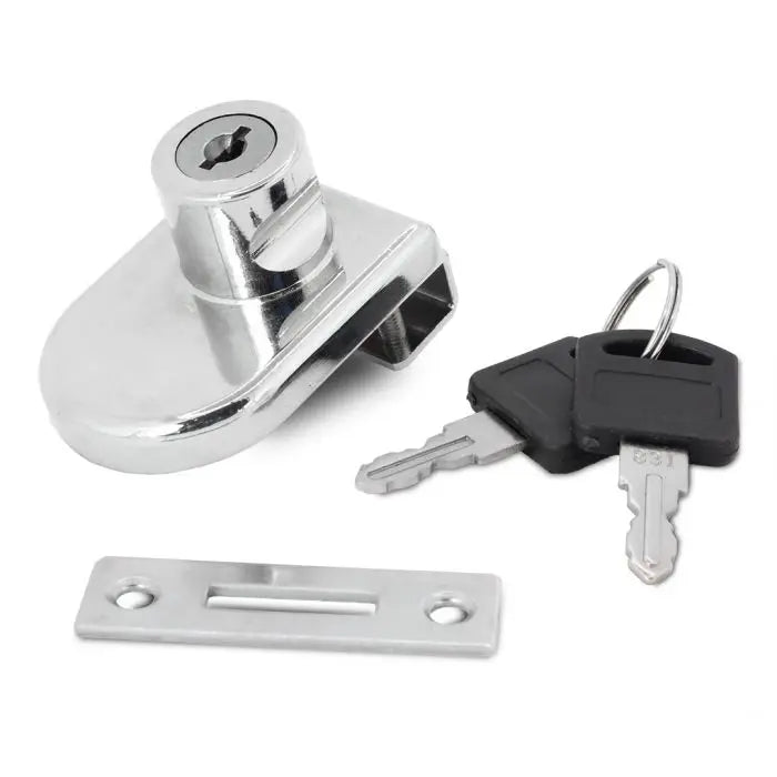 Glass Door Lock, Single Door, Chrome Plated