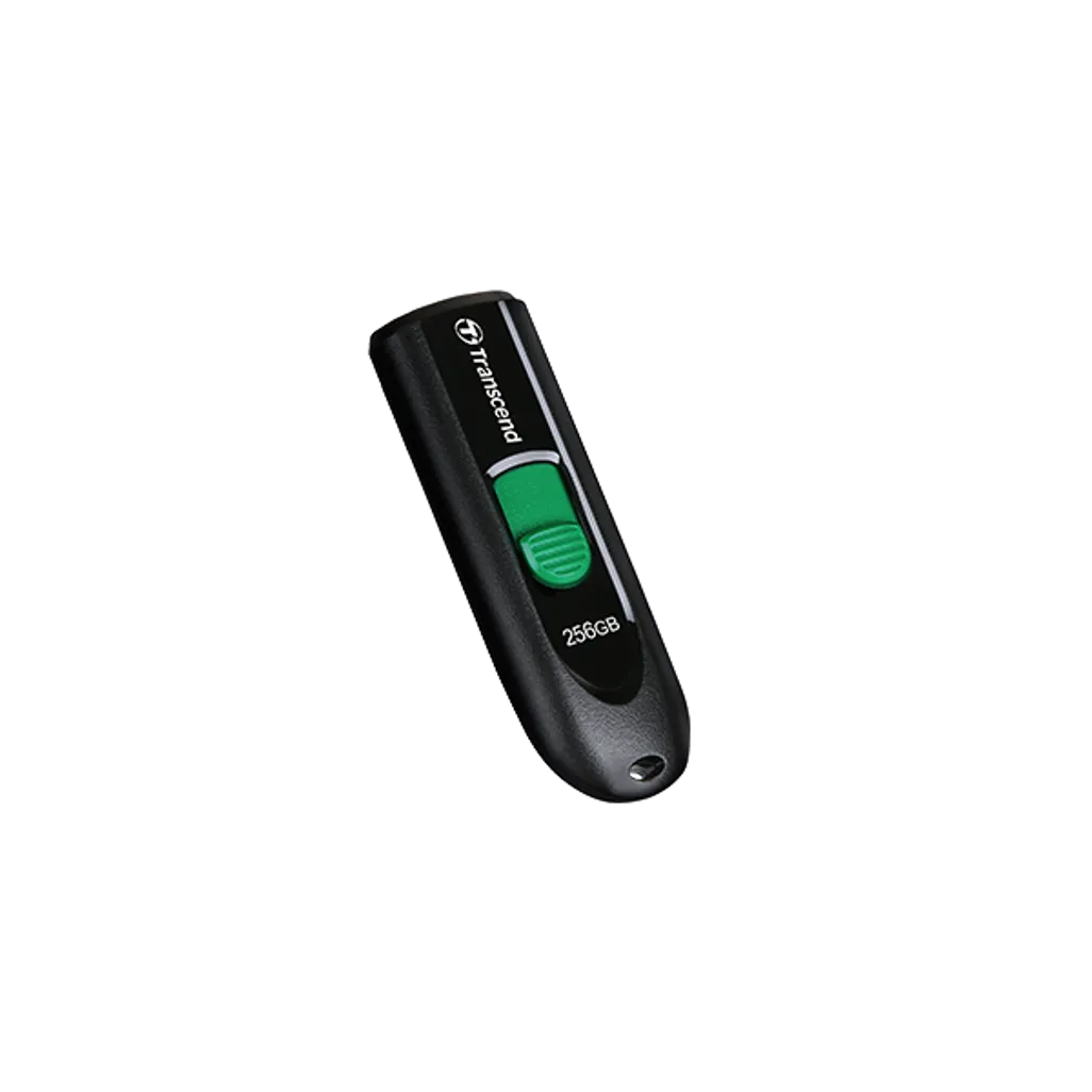 TRANSCEND 256GB JF790C USB C (5Gpbs) CAPLESS FLASH DRIVE - BLACK AND GREEN