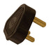 Plug Top, 3 Pin, 15A, 250V, Black, Rubber