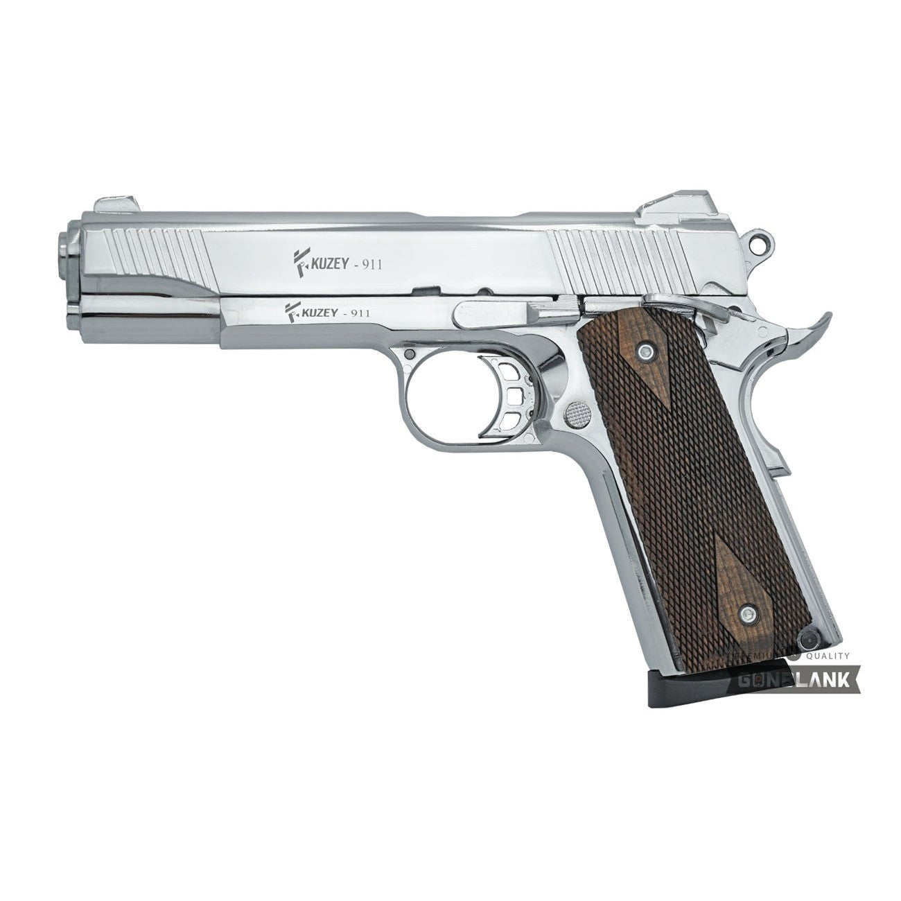 Kuzey 911 SX Chrome Blank/Pepper Gun (Semi Auto|9+1|9mm PAK)