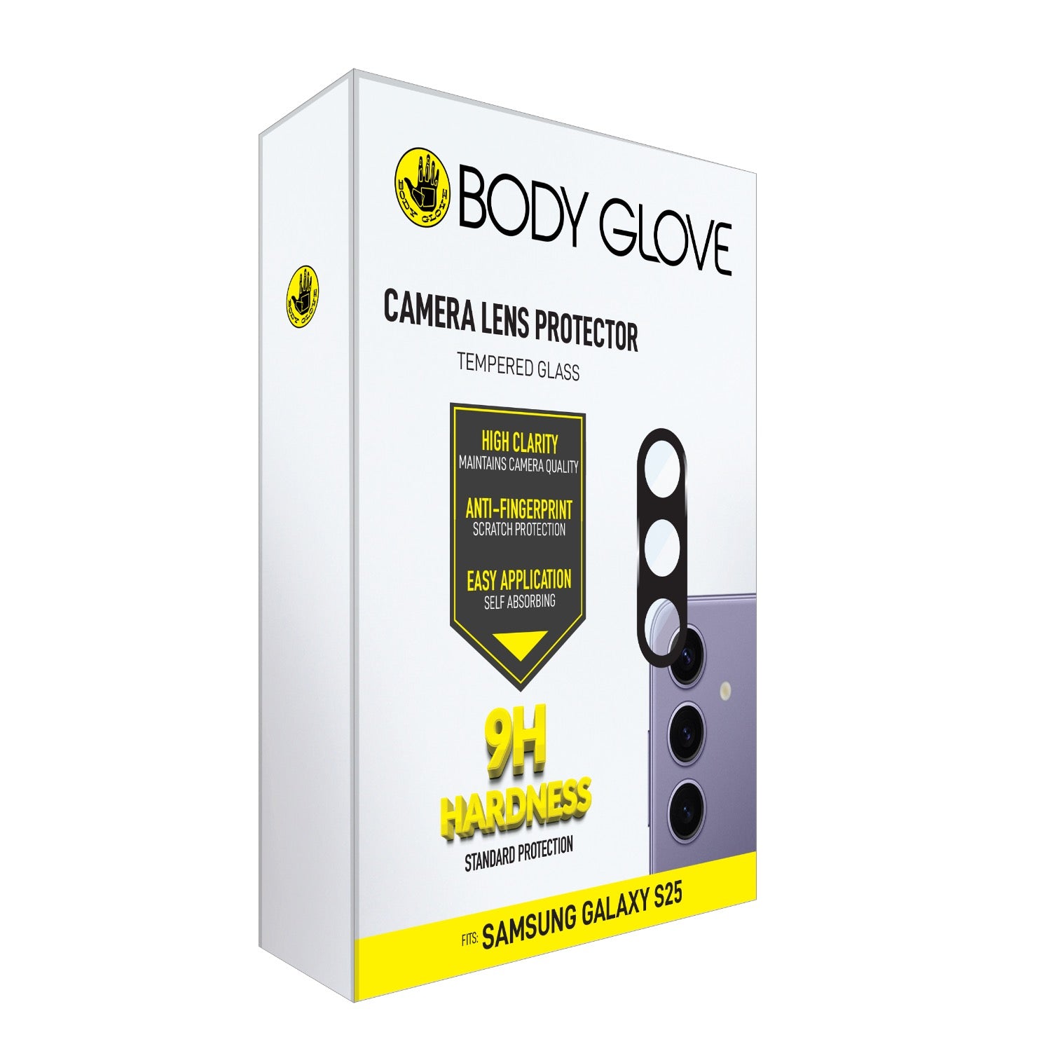 Body Glove Tempered Glass Camera Screen Protector - Samsung Galaxy S25 - Black Border
