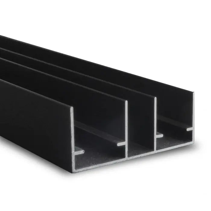 Sliding Door System, Top Profile, Black, 2m