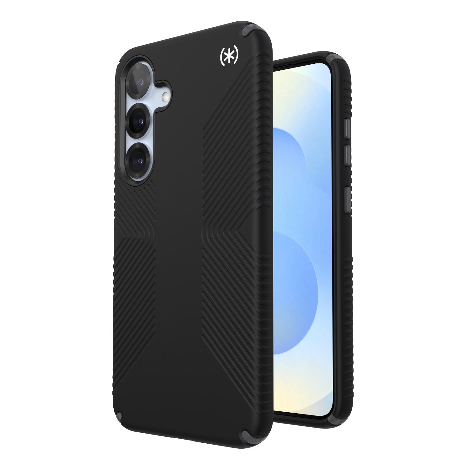 Speck Presidio2 Grip Case - Samsung Galaxy S25+ - Black & Slate Grey