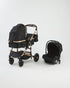 Emerald Baby Compact 3 in 1 Stroller Set with Car Seat & Nappy + Emerald Baby Yara Extra Length Camp Cot