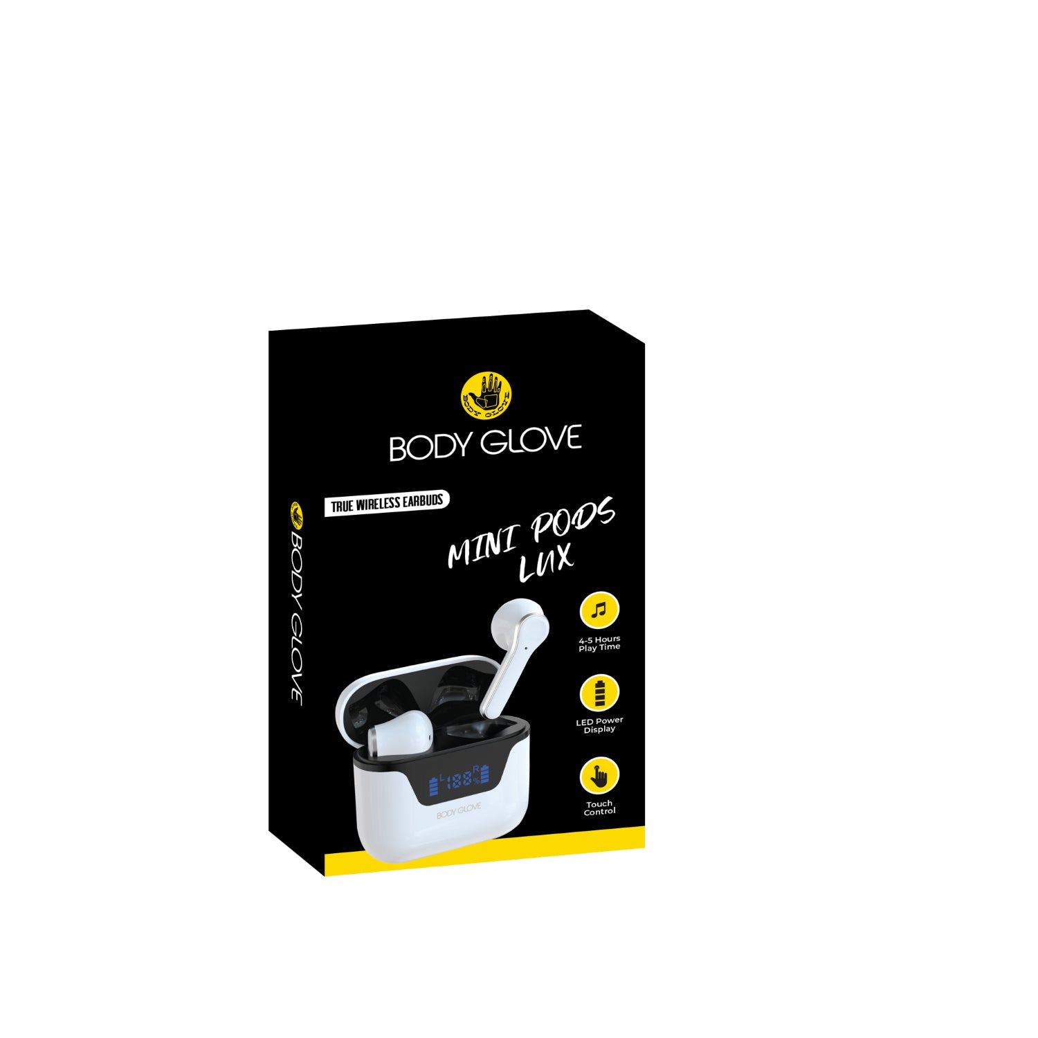Body Glove Mini Pods Lux Wireless Earbuds - White/Black