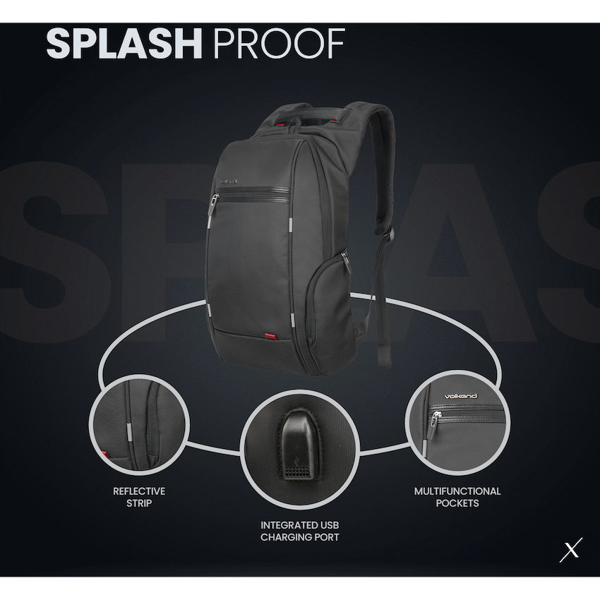 VolkanoX United 15.6" Laptop Backpack - Black