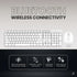 VolkanoX Garnet Bluetooth Wireless Keyboard and Mouse Combo - White
