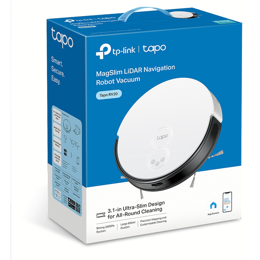 TP-Link Tapo RV20 Robot LIDAR Vacuum, 2600 mAh
