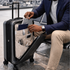 Expandable PP 55cm Carry On Luggage - Dark Grey